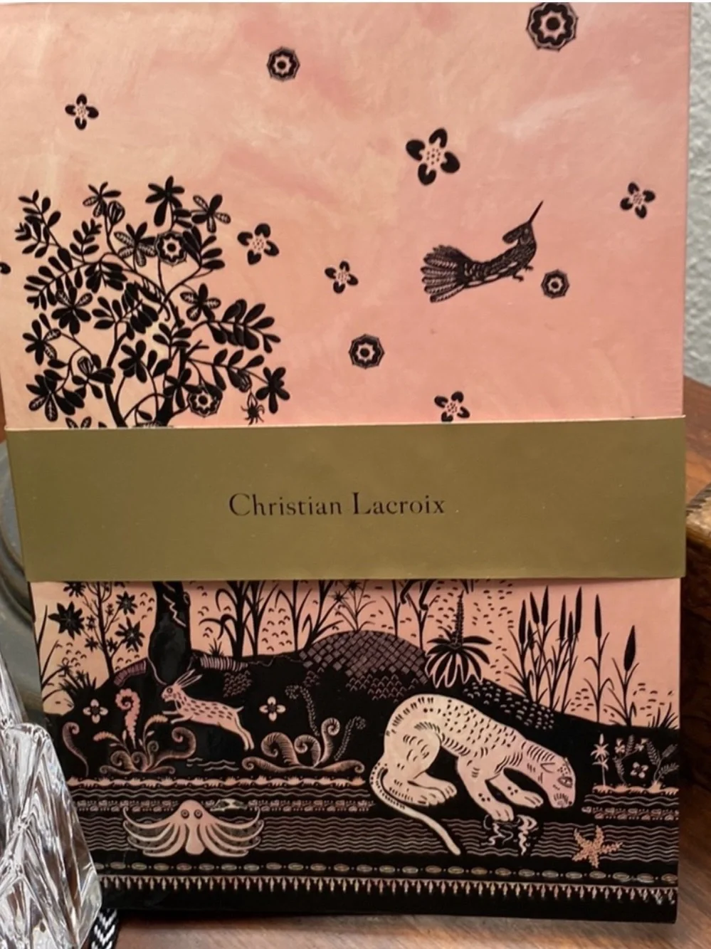 Christian Lacroix Bois Paradis Pink and Black Botanical & Wildlife Journal ~ NWT
